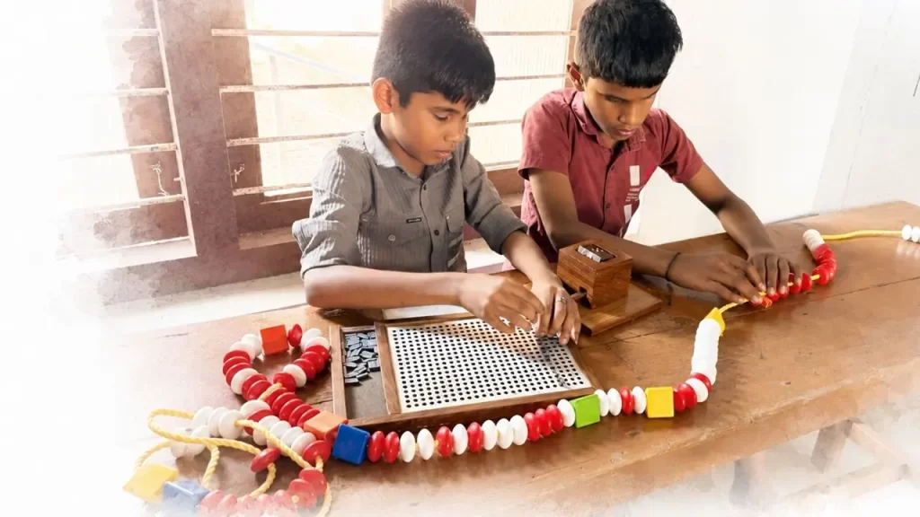 Children playing with Ganitmala