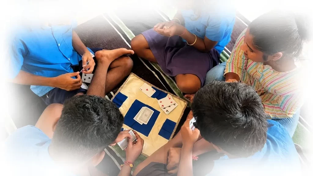 Children Playing Cards
