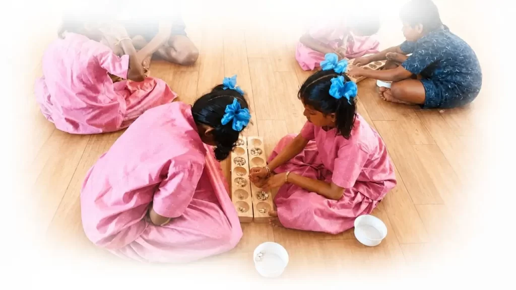 Children Playing Pallanguzhi