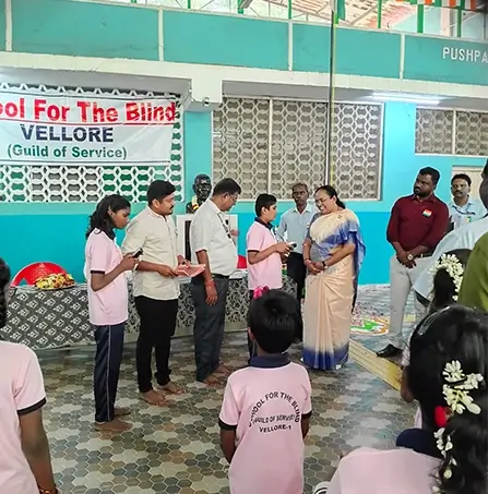 Students are participating in a school-based activity under teacher supervision.
The scene shows structured interaction and guided learning.
It highlights inclusive engagement within the school setting.
