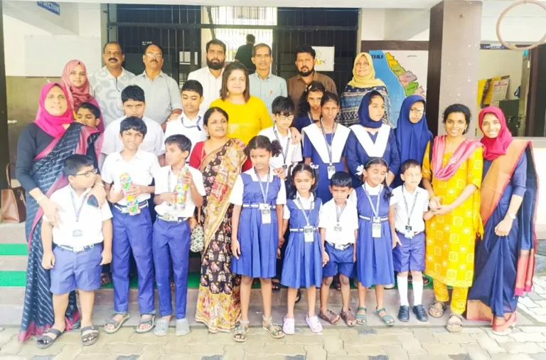 Image Caption: Students demonstrate science experiments and math activities using adapted equipment at Rahmaniya School for the Handicapped, Calicut, following the inauguration of Kerala’s first Accessible Science Lab under the STEAM4ALL Project