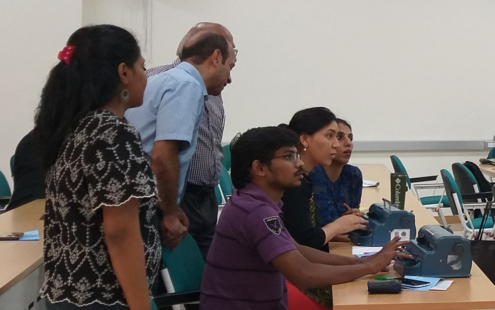 Vidhya with the team