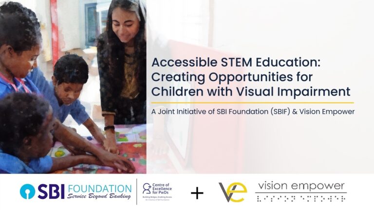 Cover page for the post with title "Accessible STEM Education: Creating Opportunities for Children with Visual Impairment"