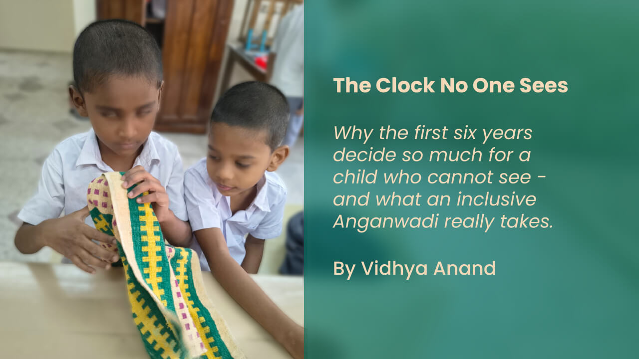 Cover title design for the article "the clock no one sees"