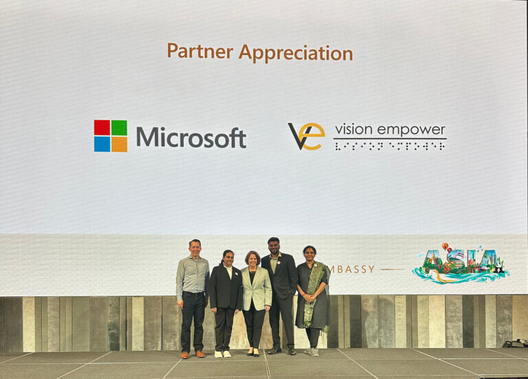 The VE team with dignitaries at the Microsoft Asia CELA embassy AI4 Good retreat