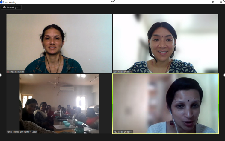 Pragya Teacher Training Workshop for the teachers of Srimati Kamla Mehta Dadar School for the Blind