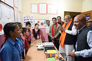 Picture of Vice-President of India Visiting Donyi-Polo Mission School
