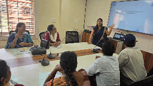 a session going on at the NIPUN Bharat capacity-building programme